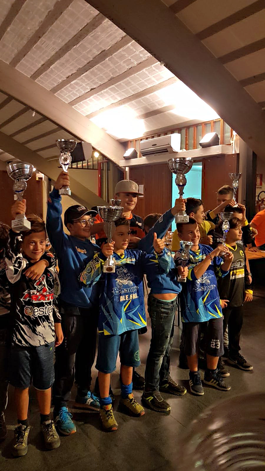 Podio classifica a Squadre al round del Campionato Toscano MiniEnduro a Pomarance