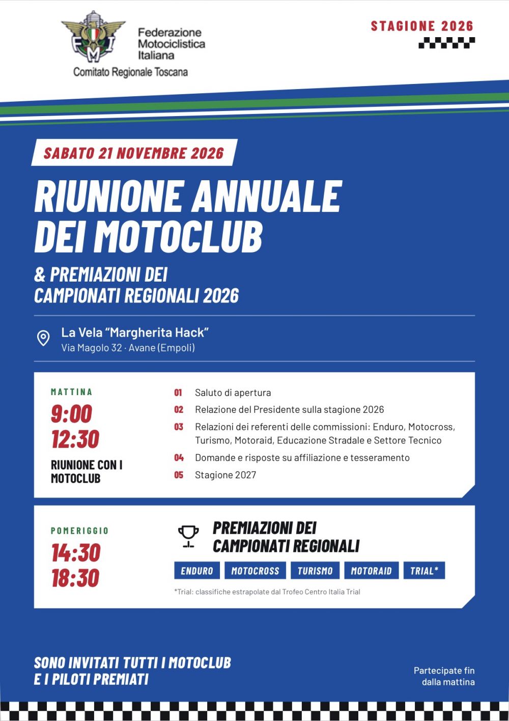 Premiazione Campioni Toscani 2026